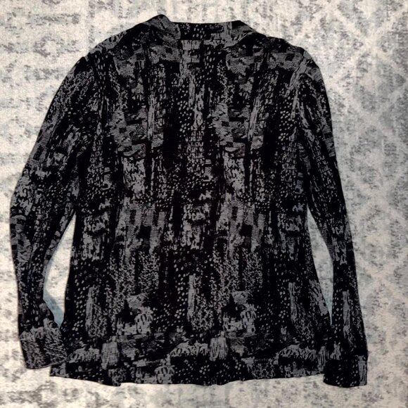 Christopher & Banks Black and Gray Full-zip Jacket with Rhinestones - Picture 2 of 4